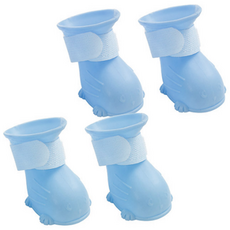 딩동펫 반려동물 돌고래 방수신발 4p 세트, 블루, 4개