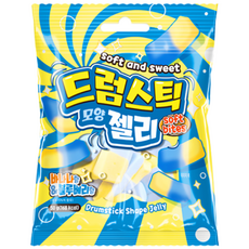 드럼스틱 모양 젤리 블루베리 바나나, 20개, 50g