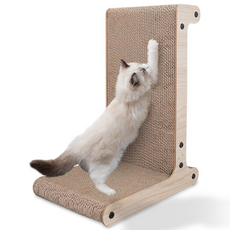 DING DONG PET 貓咪木質多角度垂直型貓抓板, 混合色, 1個