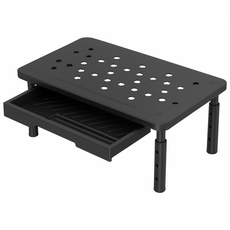 온다 서랍형 3단 높이 조절 모니터 받침대, 블랙