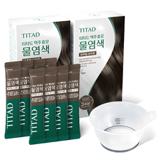 티타드 맥주효모 올인원 패키지 물염색제 세트 8회분, 내추럴 브라운, 1개