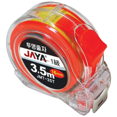 [JAYA] 자야 본사직영출고 투명양면줄자 JMT-35T 공업 측정 전문가용 줄자 3.5m / 16mm, 1개