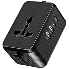 SEVOREN 미니 2500W 해외여행용 5포트 초고속충전 멀티 어댑터, 1개