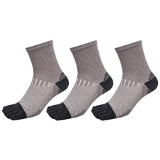 코어트랙 남성용 스포츠 발가락양말 3켤레 이중바닥 쿠션 중목