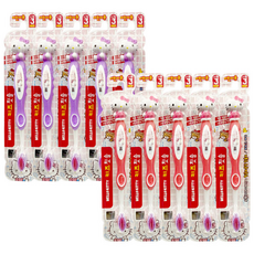 아텍스 헬로키티 피규어 어린이칫솔 Step3, 혼합색상, 1개입, 10개