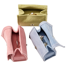 미니 스웨이드 반지 케이스 휴대용 악세사리 파우치