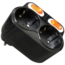 멀티탭 회전 블랙개별멀티탭 KS인증 2구 국산, 1개, 블랙