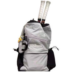 이윤 월슨 wilson 롤랑가로스 프랑스오픈 투어백 테니스 가방 토너먼트백 라켓백 배드민턴백 라켓가방, D. 실버 회색, 1개