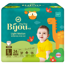 모나리자 데이데이비쥬 라이트모션 팬츠 팬티형 기저귀 아동용, 대형(L), 24매