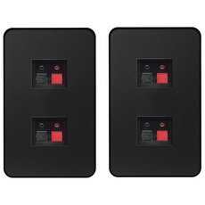 CHEIL ELECTRIC 工業 The Art Plus 金屬黑 喇叭插座 2孔, 2個