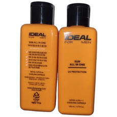 [정품] 아이디얼포맨 선 올인원 140 ml SPF 50+ & PA++++ 남자 남성 선크림 선로션, 2개, 140ml