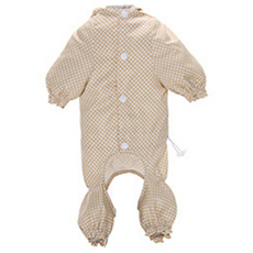 블루팩토리 반려견 도트 레인코트 BF080, 베이지, 1개