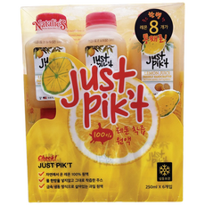 나탈리스 저스트 픽 레몬 착즙액 250ML X 6 아이스박스포장 + 더메이런 알콜티슈, 250ml × 6개, 6개
