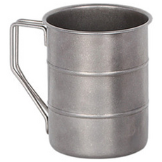 레트로 감성 드럼 마운틴 캠핑컵 머그 등산 휴대용, 1개, 그레이500