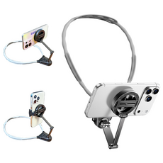 LADERIVE 1상2템 맥세이프 스마트폰 목걸이 촬영 거치대 아이폰 안드로이드 적용, 블랙, 1개, L32