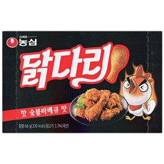 농심닭다리 핫 숯불바베큐 맛, 66g, 1개