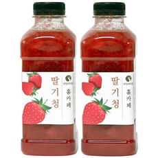 딸기폭탄 수제 딸기청 홈카페 허밍테이블 (국내산), 530g, 2개, 1개입