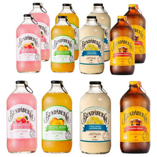 분다버그 핑크자몽3병/트로피컬망고3병/레몬에이드3병/진저비어3병, 12개, 375ml