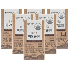유유제약 고함량 유기농비오틴 셀렌 건조효모 비타민B, 30정, 6세트