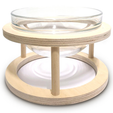 HEALING TIME BTOB Kitty Yoyo 寵物原木飲水器, 混合色, 1個