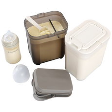 시노글라스 파우더 밀가루 분유 원터치 밀폐용기(전자레인지/식기세척기 사용가능/BPA FREE), 1개, 그레이, 1500ml