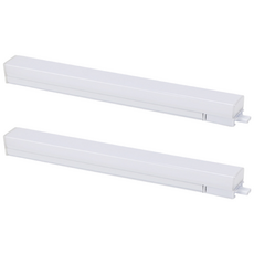 엘포스 LED SIMPLE 600mm 티라인직부등 폭33 고휘도15W 고밝기 플리커프리 일자 좌우 연결 가능 전원부 별도 바디화이트, 주백색, 2개