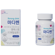 마디쎈 MSM식이유황 관절 및 연골 건강 첨가물 무첨가 타블렛(이산화규소무첨가), 3박스, 120정