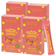 유기농 레몬즙 타이거모닝 레몬샷 버닝레드, 4박스, 300g
