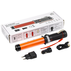 TG전자 충전식 LED 경광봉 호루라기 신호봉 TG-E201RC, 1개, 레드