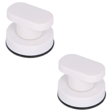 GUNU 強力真空吸附式門用推拉單把手 白色, 2個