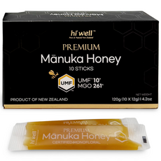 UMF10+ (MGO261+) 하이웰 뉴질랜드 마누카꿀 스틱 12gx10포, 1박스, 120g