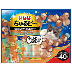 이나바 츄르비 짜먹는 고양이 간식 QSC-285, 닭가슴살 버라이어티, 400g, 1세트