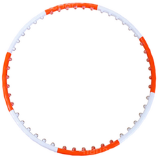 나리아 NARIA 웨이스트 뷰티라인 훌라후프, 1.2kg, 오렌지 + 화이트, 1개