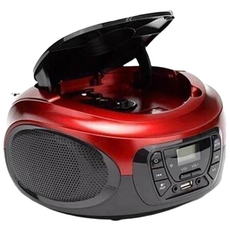 아남 CD플레이어 포터블플레이어 A-87 CD재생 MP3 AUX선기능 EQ모드 FM라디오, 레드