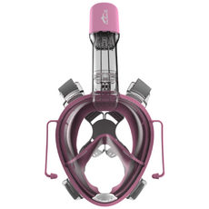 듀얼브레서 스노쿨링 풀페이스 마스크 어드벤스 V2, S~M 핑크