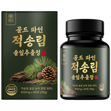 도쿄메타 골드 파인 적송림 솔잎 추출물 정 국내산 100% 식약청 인증 농축액, 1개, 60정