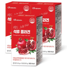 ROnIEWELL 石榴膠原蛋白果凍條隨身包 15條入, 300g, 3盒