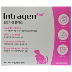 냥냥이 인트라젠 고양이.강아지겸용 플러스(plus+) 스틱 [2gx30p], 장건강/유산균, 4개