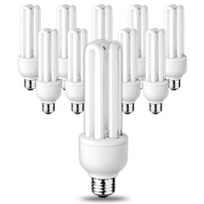 원하 장수램프 삼파장 EL 일반전구 20W, 주광색, 10개