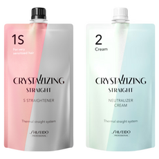 시세이도프로페셔널 매직약 크리스탈라이징 스트레이트크림 1제 S 400g (극손상모) + 2제 크림타입 400g, 1개, 400ml