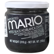 마리오 블랙 올리브 홀 절임 310g 샐러드 파스타 피클, 1개