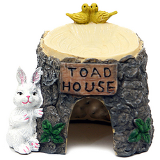 토끼 통나무 장식 소동물 은신처, 혼합색상, 1개