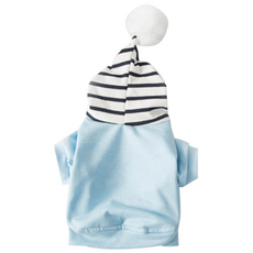 DING DONG PET 狗狗尖頂連帽T恤, 藍色