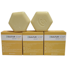 유황비누 세안비누 목욕비누 (자연유래성분 장미오일 녹차추출물 율무씨가루등) 피부에좋은 천연비누 5개, 100g, 5개입