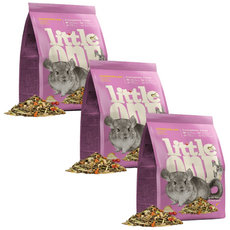 애니몰파크 리틀원 푸드 친칠라 사료 먹이 밥 간식, 900g, 3개