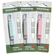 간단한 바늘꿰기 2 in 1, 2개, 혼합색상