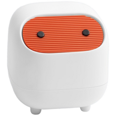 에브리샤인 책상 파스텔 닌자 원터치 소형 미니 휴지통, 화이트