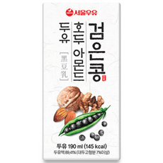 서울우유 검은콩 호두 아몬드 두유, 190ml, 60개