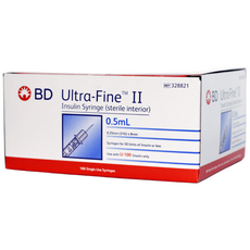 BD 울트라파인 인슐린 주사기 31G 0.5ml 8mm, 100개