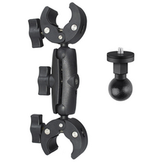 360 매직 듀얼 클램프 1/4 어댑터 포함 인스타360 셀피스틱 설치 바이크 자전거 오토바이